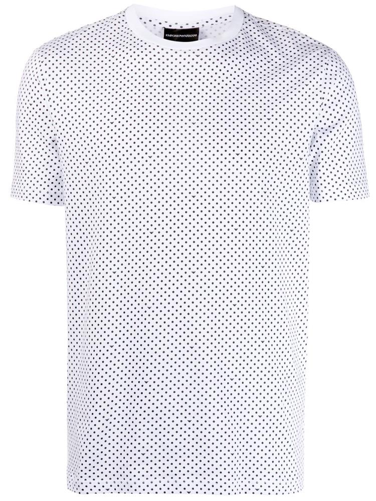 Camiseta Armani Emporio Dotted Crew Neck Hombre Blancas Negras | GKNEAG5C