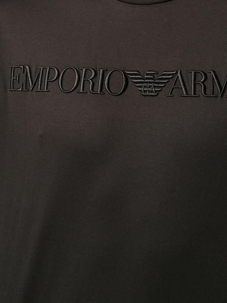 Camiseta Armani Emporio Embroidered Logo Hombre Negras | TW7RT47R