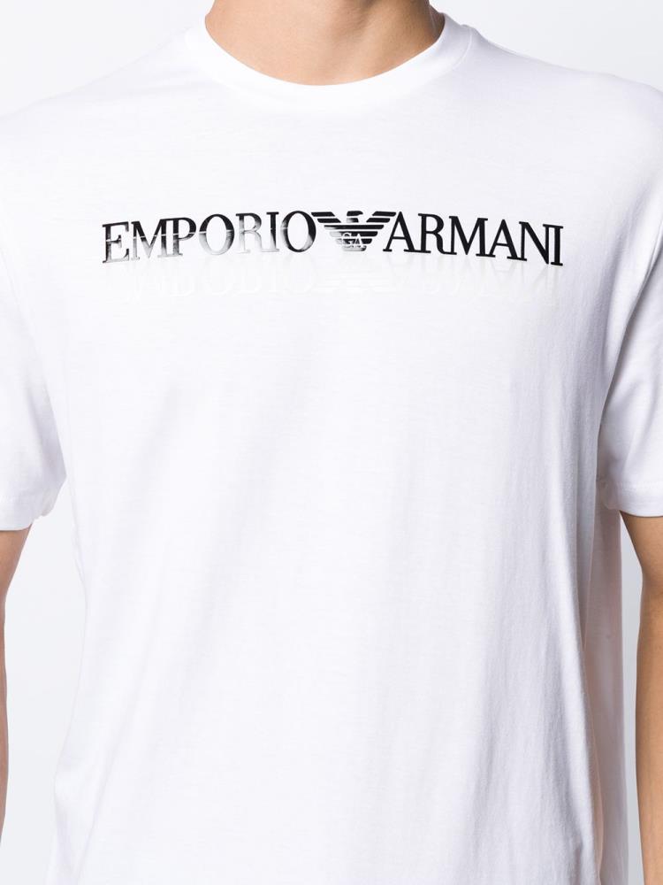 Camiseta Armani Emporio Front Logo Hombre Blancas | SKU6OUDX