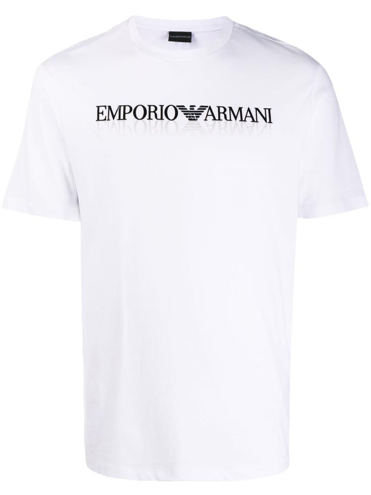 Camiseta Armani Emporio Front Logo Hombre Blancas | SKU6OUDX