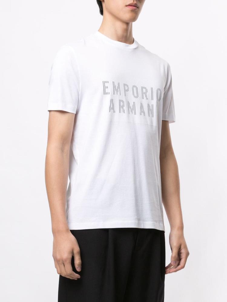 Camiseta Armani Emporio Line Logo Print Hombre Blancas | H5QP0I7L