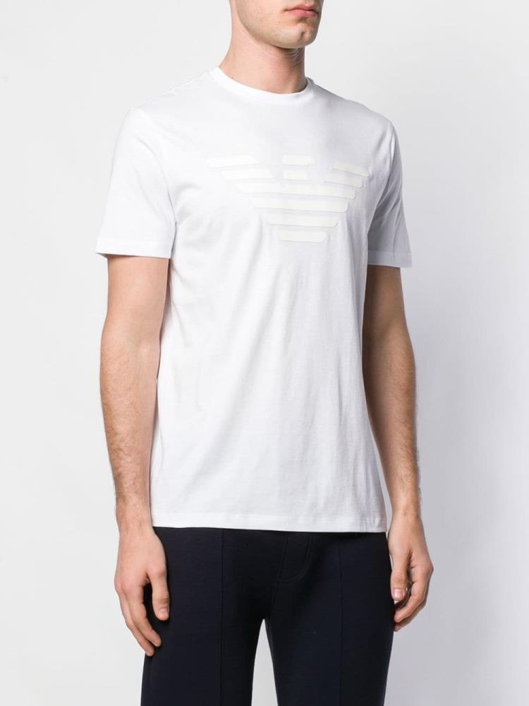 Camiseta Armani Emporio Logo Hombre Blancas | P905IDBV