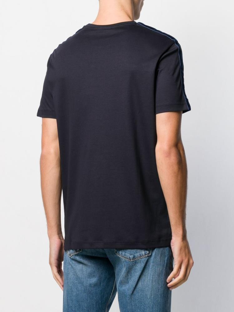 Camiseta Armani Emporio Logo Patch Crew Neck Hombre Azules | ONRRCZKR