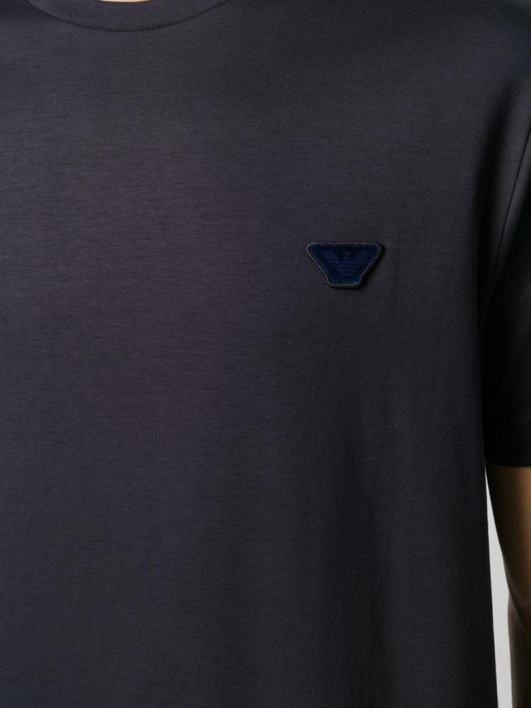 Camiseta Armani Emporio Logo Patch Crew Neck Hombre Azules | ONRRCZKR