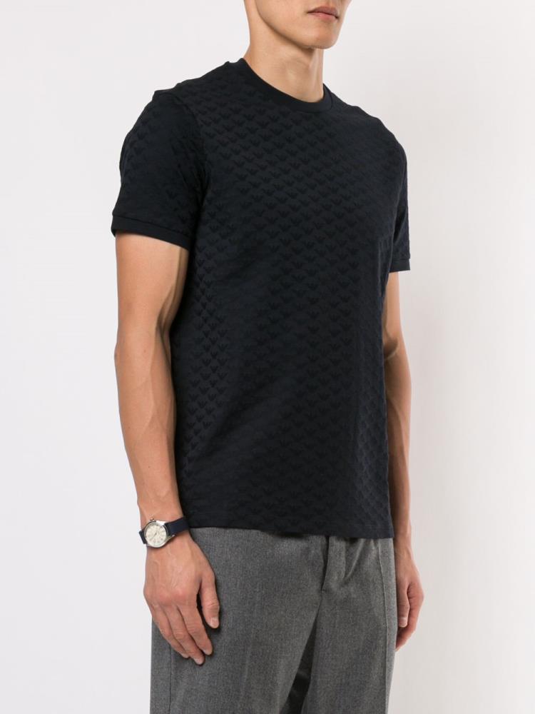 Camiseta Armani Emporio Logo Print Hombre Negras | 8LO1U6OE