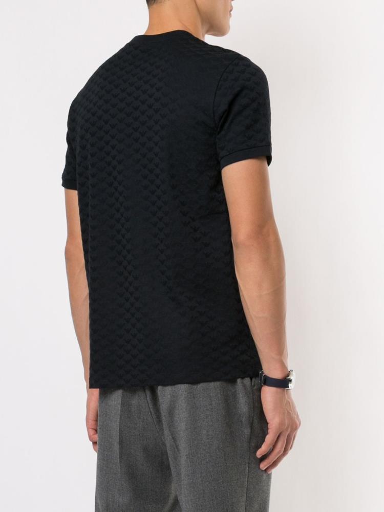 Camiseta Armani Emporio Logo Print Hombre Negras | 8LO1U6OE