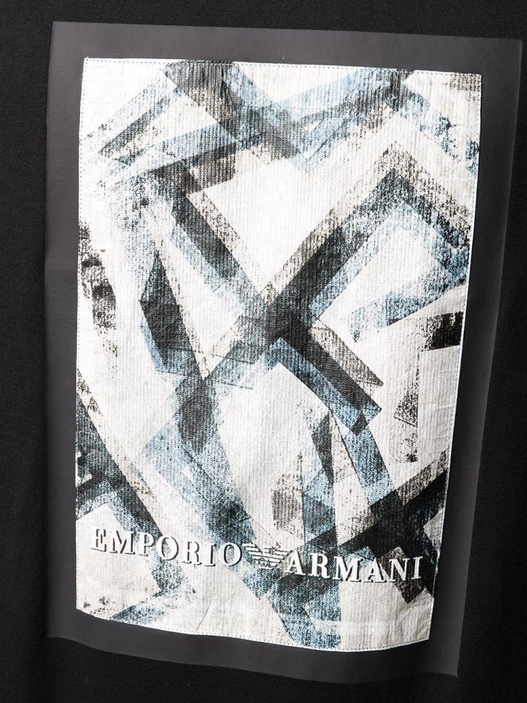 Camiseta Armani Emporio Logo Print Hombre Negras | IV7MSETJ