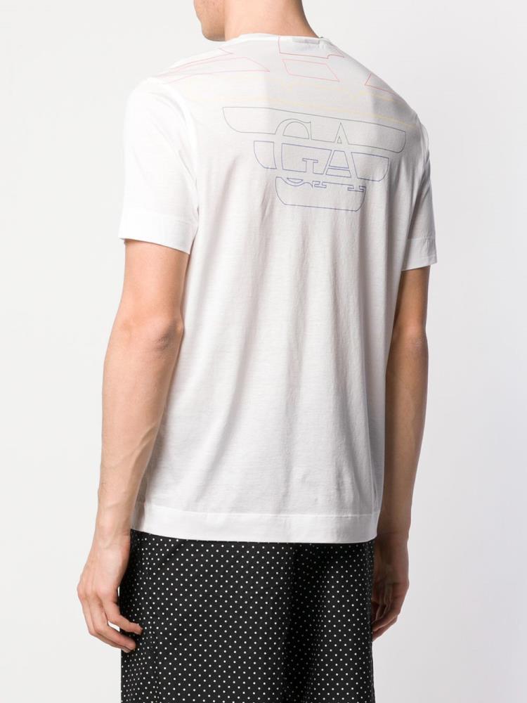 Camiseta Armani Emporio Logo Print Hombre Blancas | NN3NDOCH