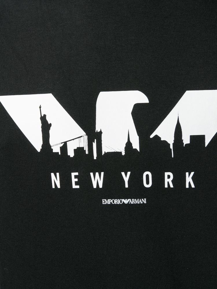 Camiseta Armani Emporio New York Hombre Negras | 8XXSS50K