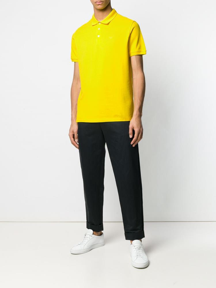 Camiseta Armani Emporio Ribbed Polo Hombre Amarillo | M0T5MANX