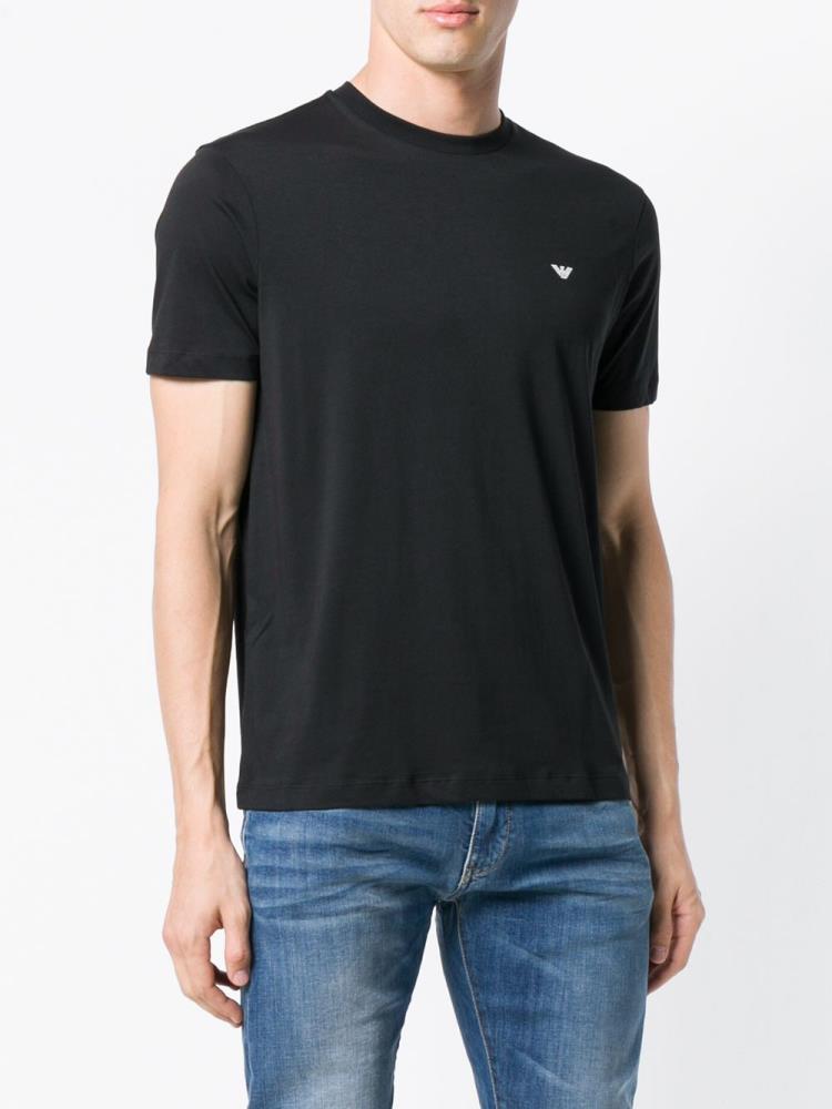 Camiseta Armani Emporio Round Neck Hombre Negras | RTU9AXAM