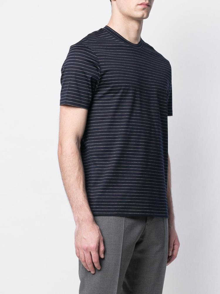 Camiseta Armani Emporio Striped Hombre Azules | XCXJJ7IQ