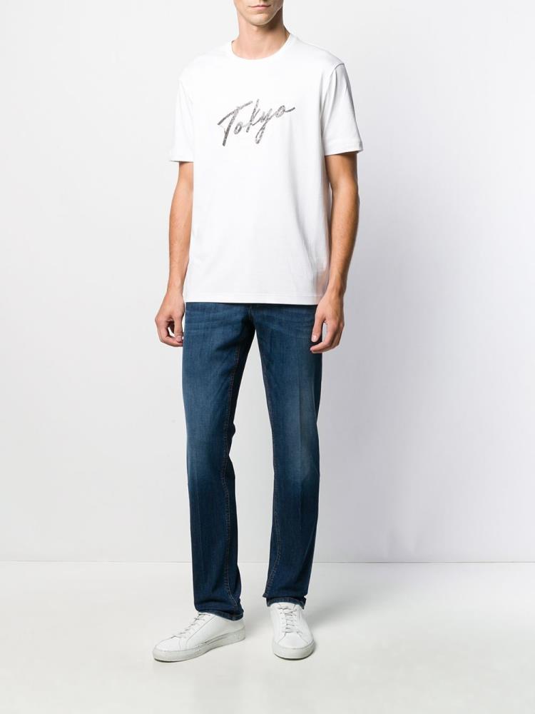 Camiseta Armani Emporio Tokyo' Logo Hombre Blancas | FZQ3PP77