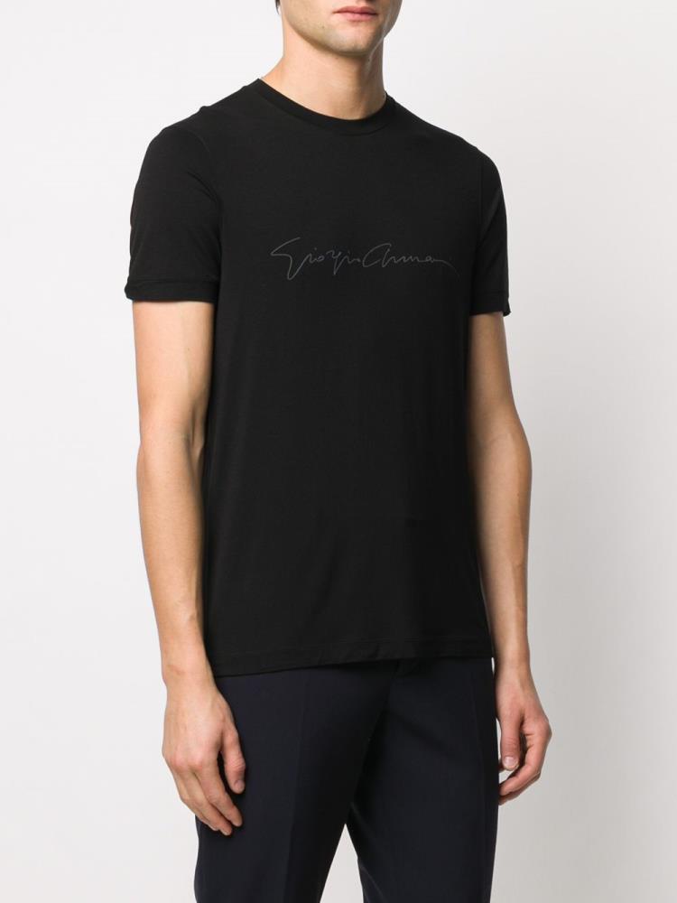 Camiseta Giorgio Armani Branded Hombre Negras | DKASM3PP