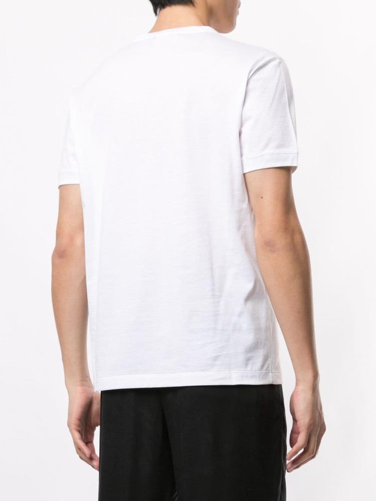 Camiseta Giorgio Armani Embroidered Hombre Blancas | VUT7UFUH