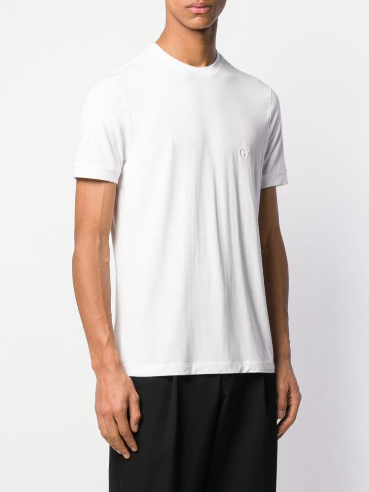 Camiseta Giorgio Armani Slim Fit Hombre Blancas | 3TLCRUO1