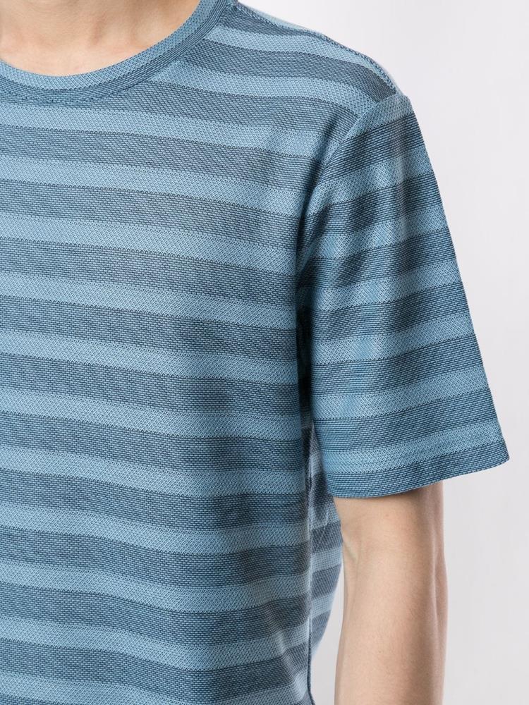 Camiseta Giorgio Armani Striped Corta Sleeve Hombre Azules Azules | REOSHQUN