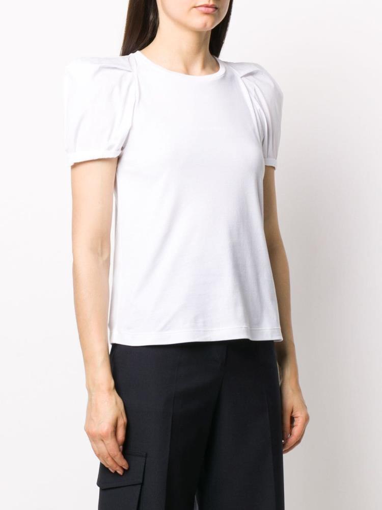 Camiseta Giorgio Armani Structured Sleeve Mujer Blancas | RLHKJ9G5