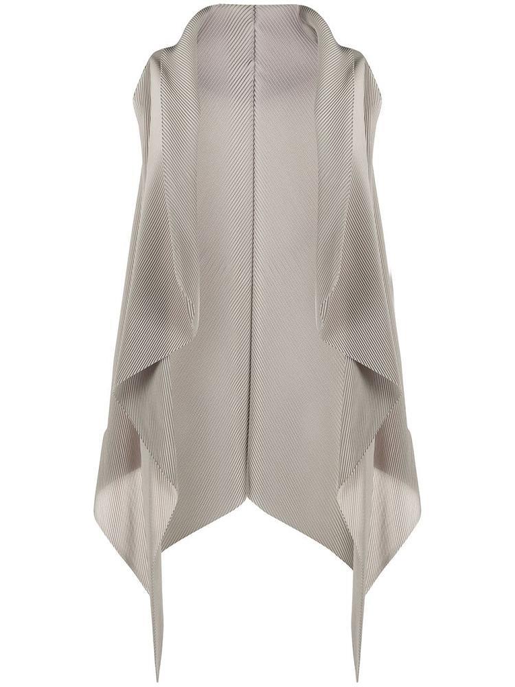 Chalecos Armani Emporio Draped Waterfall Waistcoat Mujer Gris | 7FMEJXJT