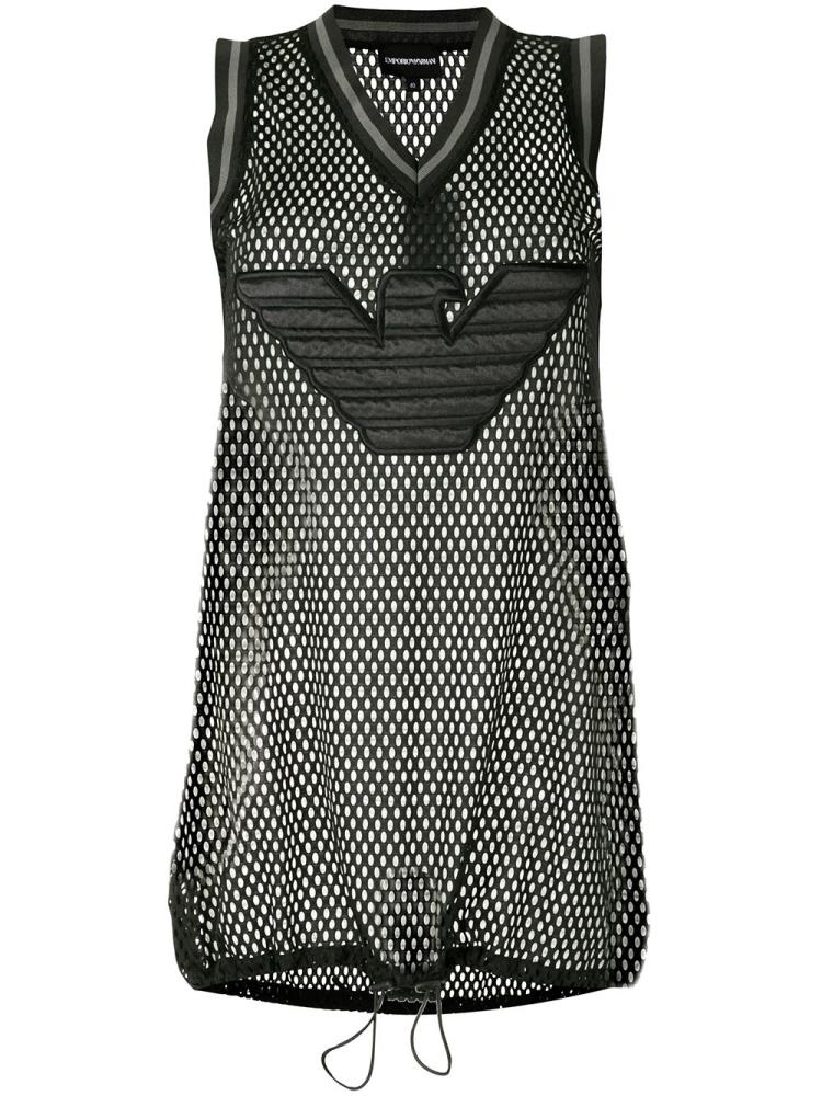 Chalecos Armani Emporio Mesh Mujer Negras | ZUIYOVZ6