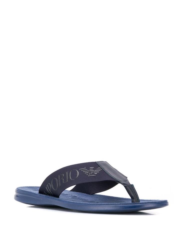 Chanclas Armani Emporio Logo Bands Hombre Azules | LQVS2AQ3