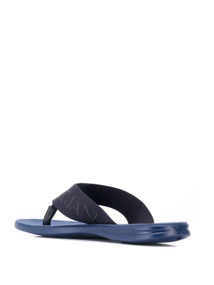 Chanclas Armani Emporio Logo Bands Hombre Azules | LQVS2AQ3