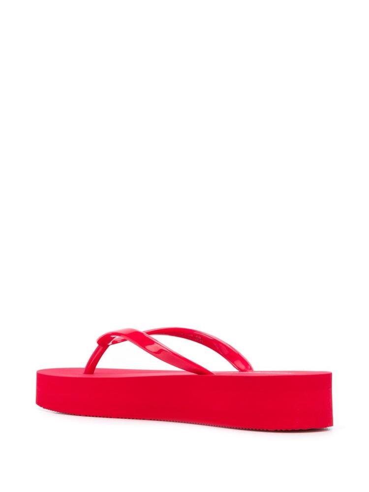 Chanclas Armani Emporio Logo Print Plataforma Mujer Rojas | BWAZJE4E