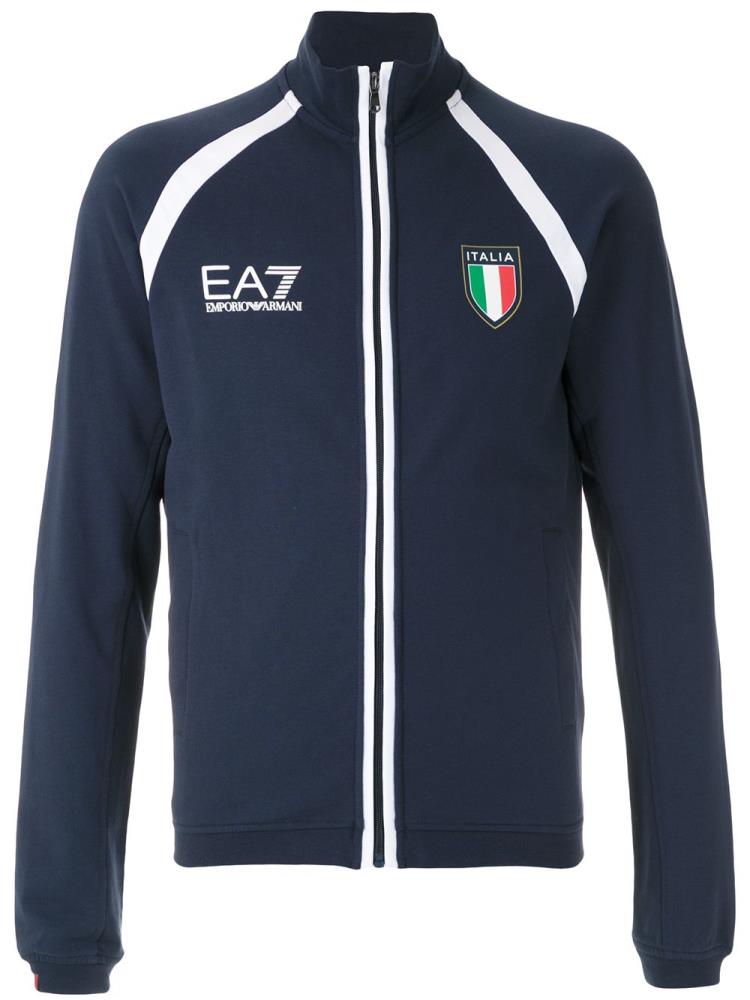 Chaquetas Ea7 Emporio Armani Chest Logo Hombre Azules | GGBG4U0U