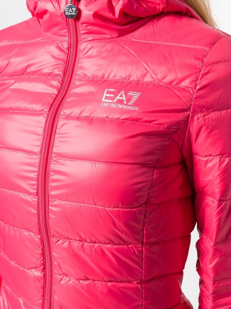 Chaquetas Ea7 Emporio Armani Encapuchado Puffer Jacket Mujer Rosas | 196NA6QA