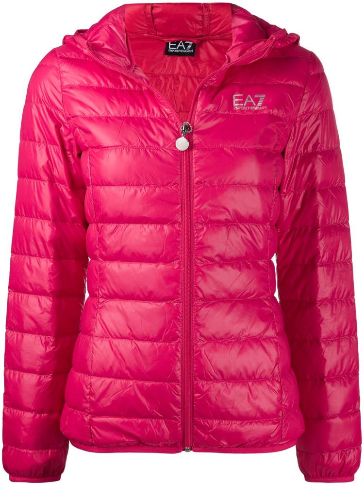 Chaquetas Ea7 Emporio Armani Encapuchado Padded Jacket Mujer Rosas | 49C0E5WT