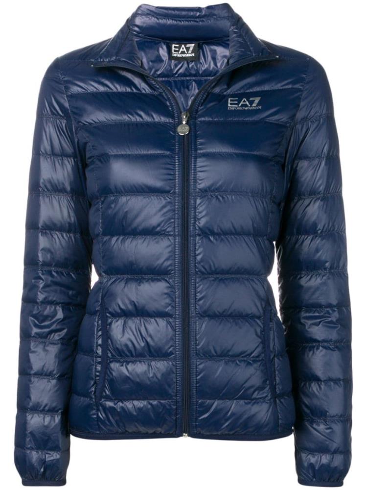 Chaquetas Ea7 Emporio Armani Fitted Puffer Jacket Mujer Azules | VK3F2QCF