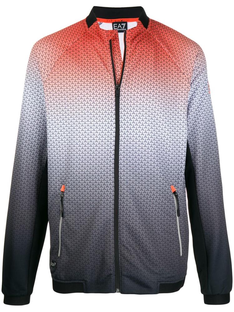 Chaquetas Ea7 Emporio Armani Gradient Effect Deporte Jacket Hombre Negras | 243WW8YY