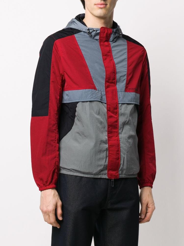 Chaquetas Armani Emporio Encapuchado Panelled Hombre Rojas Azules | 83Z91PS1