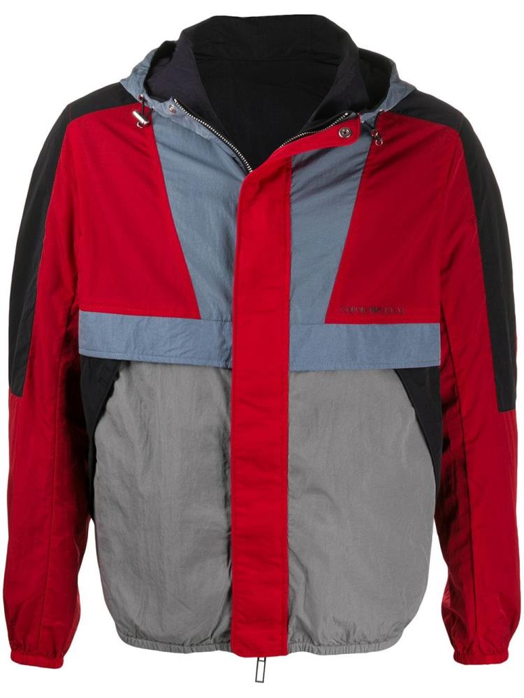 Chaquetas Armani Emporio Encapuchado Panelled Hombre Rojas Azules | 83Z91PS1