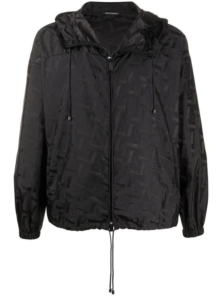 Chaquetas Armani Emporio Ligeros Jacquard Hombre Negras | RM2CH9KD