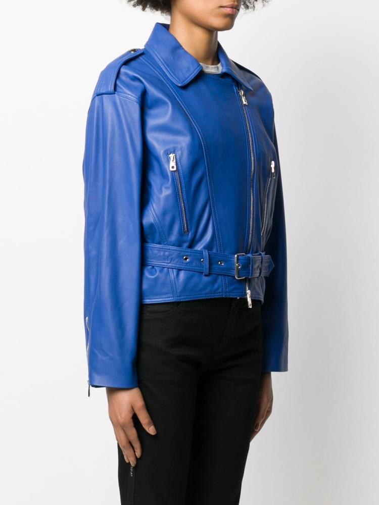 Chaquetas Armani Emporio Zipped Ciclismo Jacket Mujer Azules | 9QDR1S6T