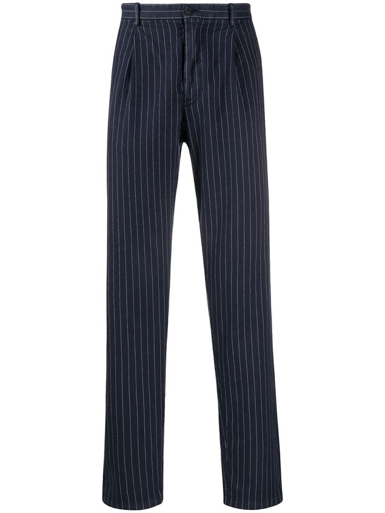 Chinos Armani Emporio Pinstripe Slim Fit Hombre Azules | 8V0SYD27