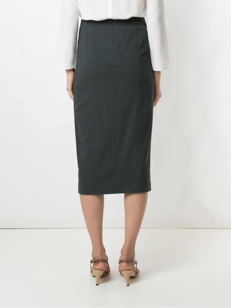 Falda Armani Emporio High Rise Pencil Skirt Mujer Gris | 60H11NYI