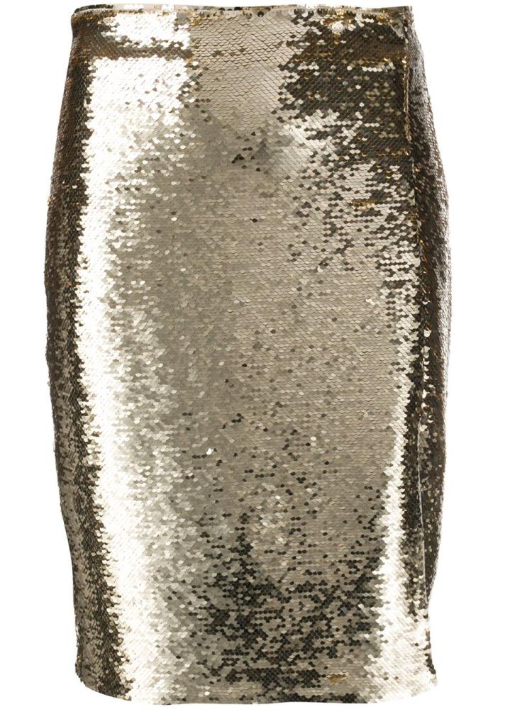 Falda Armani Emporio Sequin Pencil Skirt Mujer Doradas | 4N8J8T0E