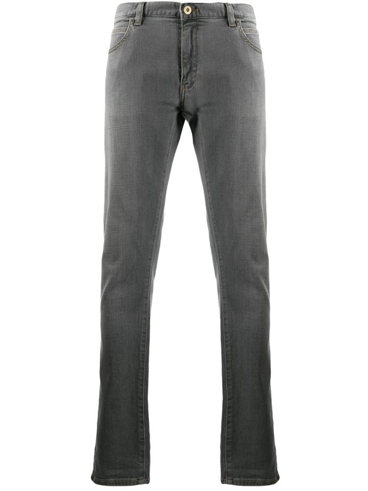 Jeans Armani Emporio Contrast Stitching Hombre Gris | CNBTGZ3G