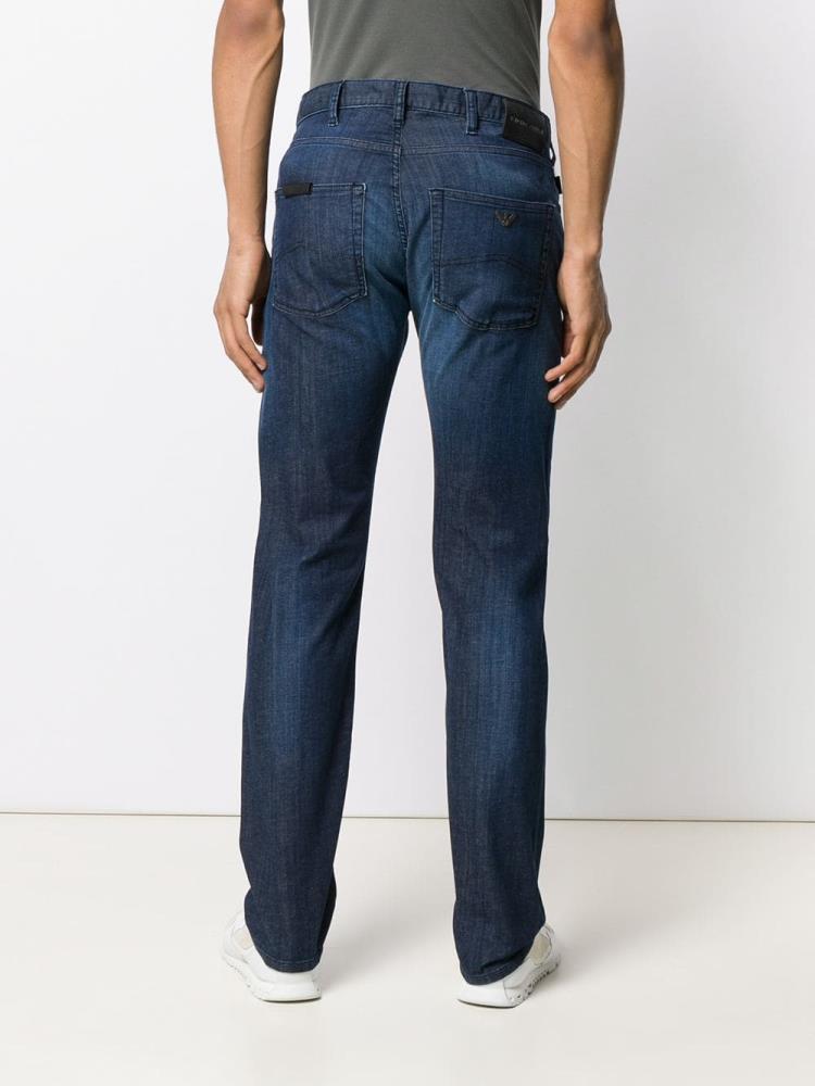 Jeans Armani Emporio Faded Slim Hombre Azules | O1M8GV16