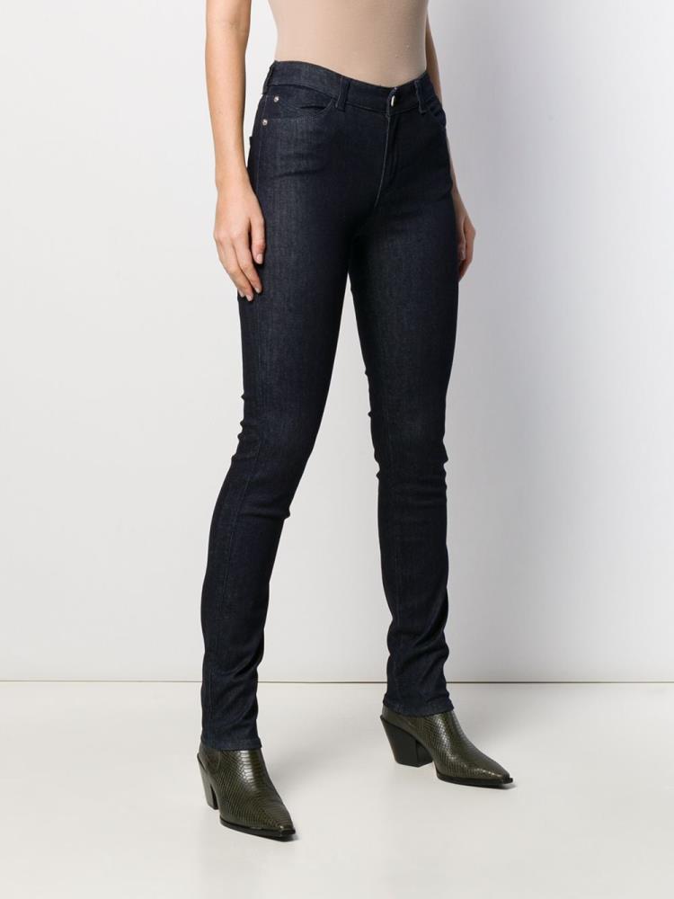 Jeans Armani Emporio High Waisted Skinny Mujer Azules | 8GEHXBKE