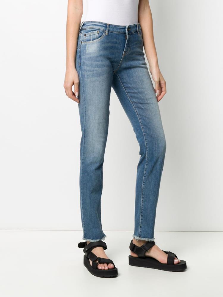 Jeans Armani Emporio Low Cintura Skinny Mujer Azules | U2T2OECK