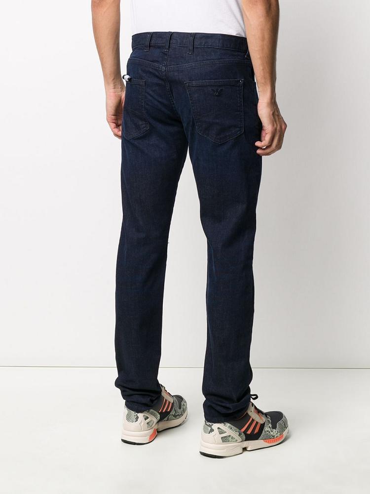 Jeans Armani Emporio Low Rise Straight Leg Hombre Azules | LYMOKPEL