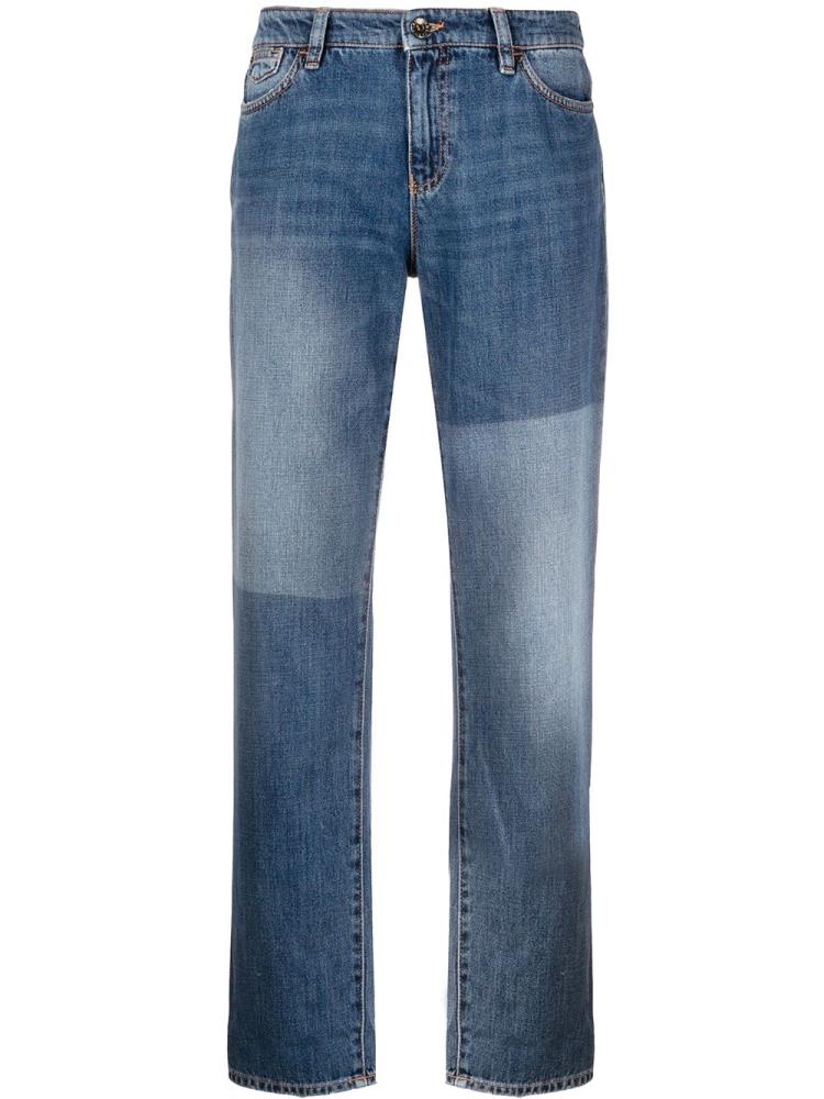 Jeans Armani Emporio Mid Rise Boyfriend Mujer Azules | 641GC85P