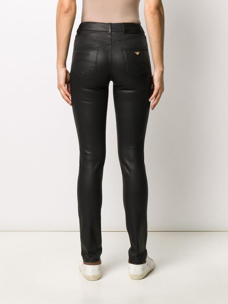 Jeans Armani Emporio Mid Rise Skinny Mujer Negras | DWUZ78SF