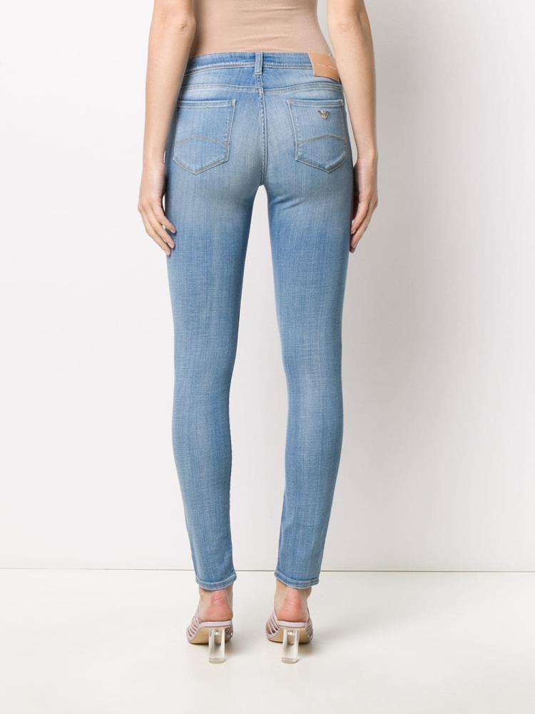 Jeans Armani Emporio Skinny Faded Mujer Azules | FT18PKJU