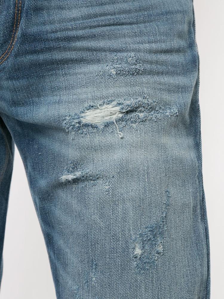 Jeans Armani Emporio Slim Fit Distressed Hombre Azules | 7N3JOYRN