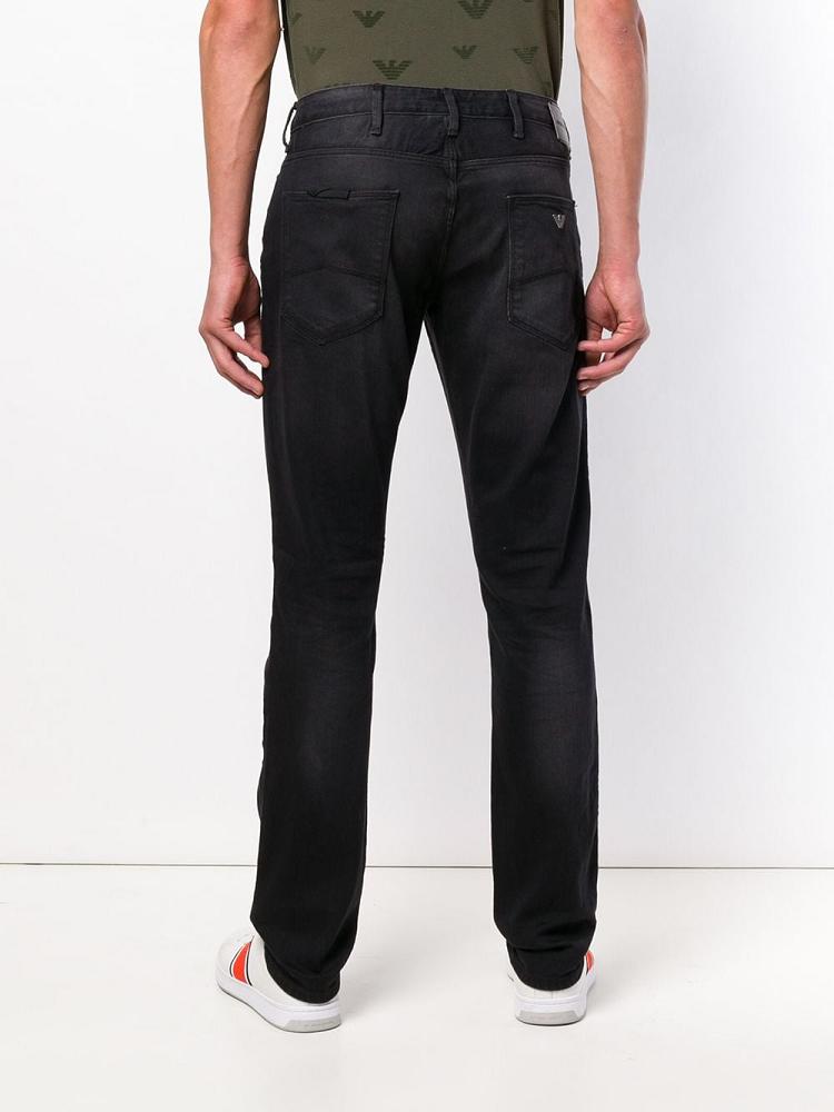 Jeans Armani Emporio Slim Fit Hombre Negras | EE3ZKDUT