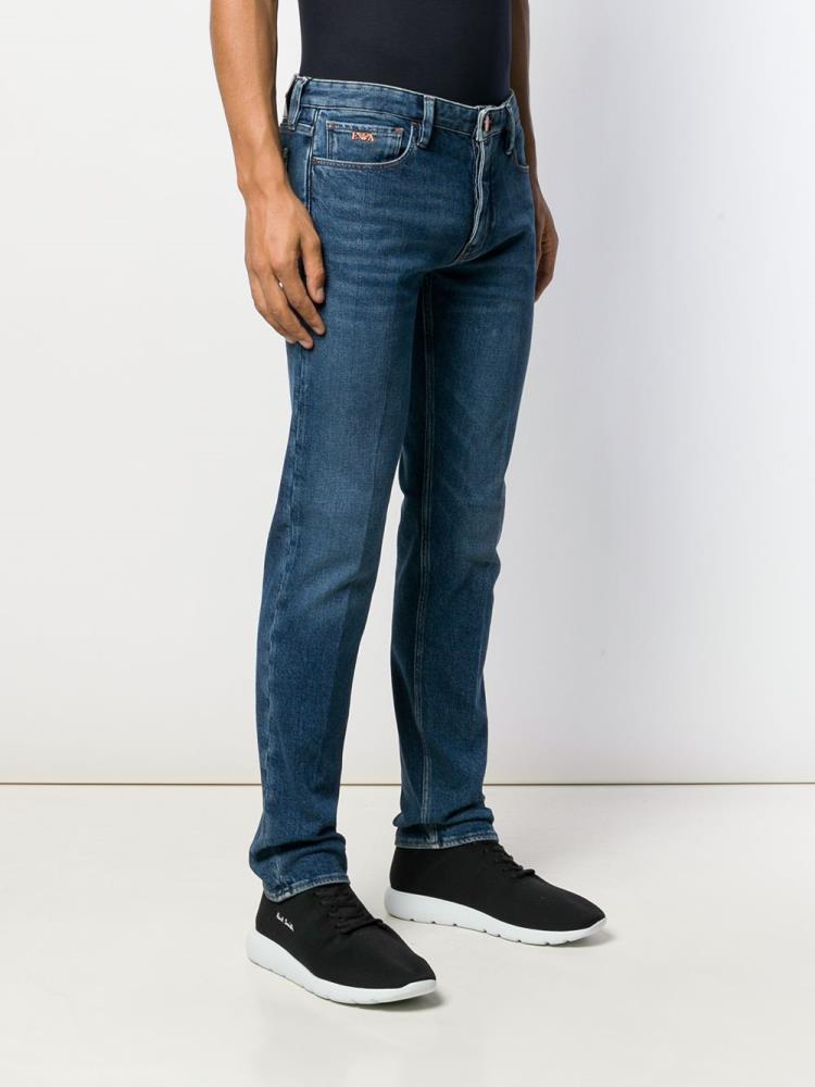 Jeans Armani Emporio Slim Fit Hombre Azules | NX6WJBZN